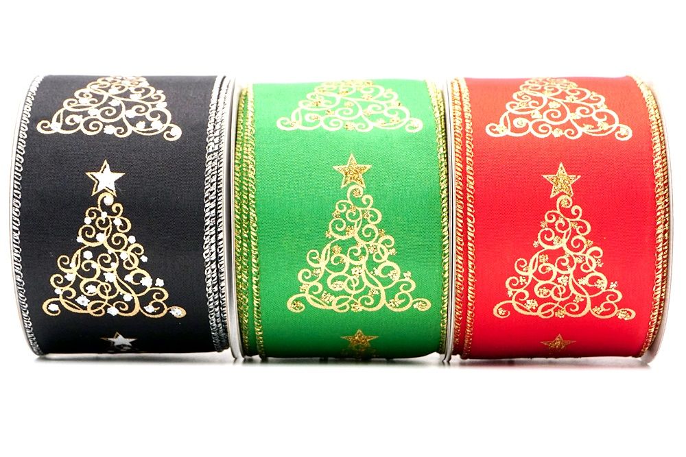  4 Rolls Double Sided Ribbon Chrismas Gifts Silver