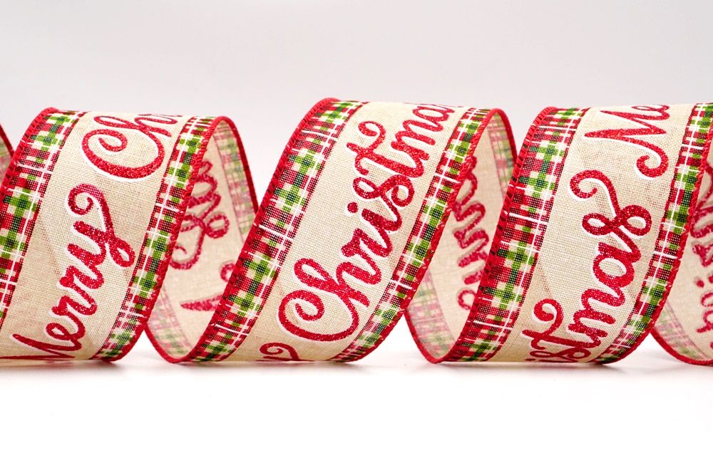 Christmas Wired Ribbon 63mm 2.5 Inch Width Wholesale Green