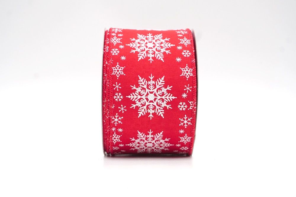 Red Snowflake Ribbon from American Ribbon Manufacturers Inc.