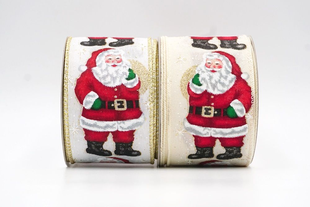 1 Roll Polyester Hot Stamping Ribbon Christmas Decoration Gift