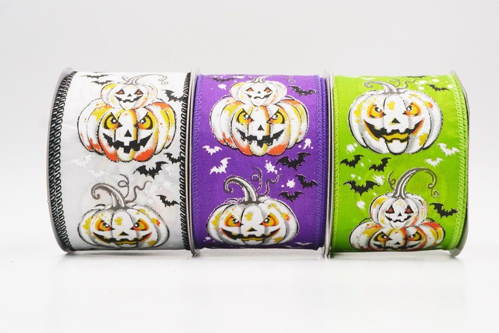 Jack-O’-Lantern Halloween Wired Ribbon | Elevate Your Crafts with ...