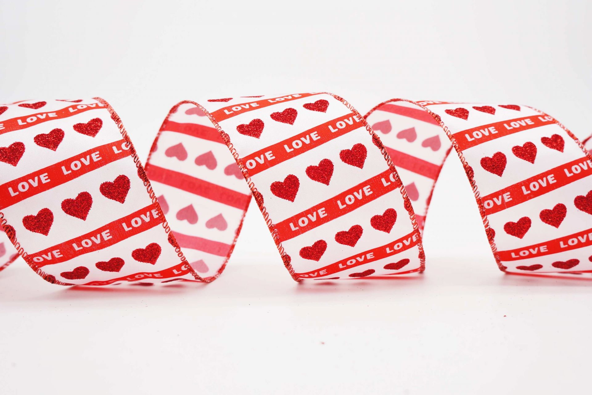 Love Ribben Love & Hearts Valentine Ribbon with Glitter | KING YOUNG