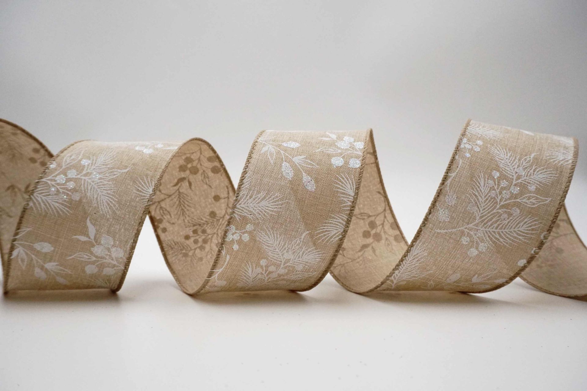 Pines & Berries Ribbon | Elevate Your Crafts with Luxurious Satin Ribbons