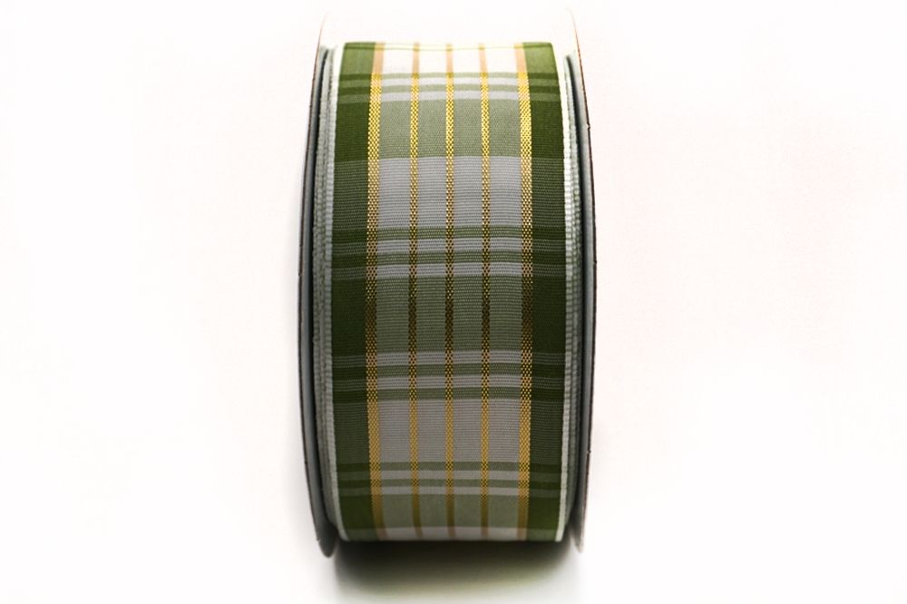 Plaid Ribbon w/Silver or Gold Accent, Holiday Ribbons, Wholesale Ribbon  Manufacturer