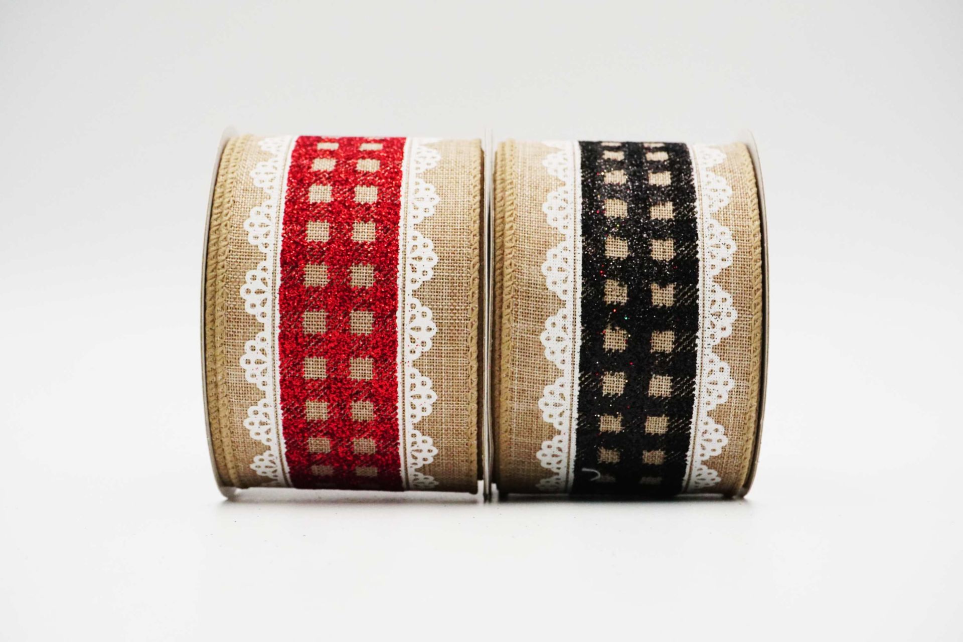 Cinta combinada de cuadros y encaje | Eleva tus manualidades con lujosas  cintas de satén, image size:1920x1280