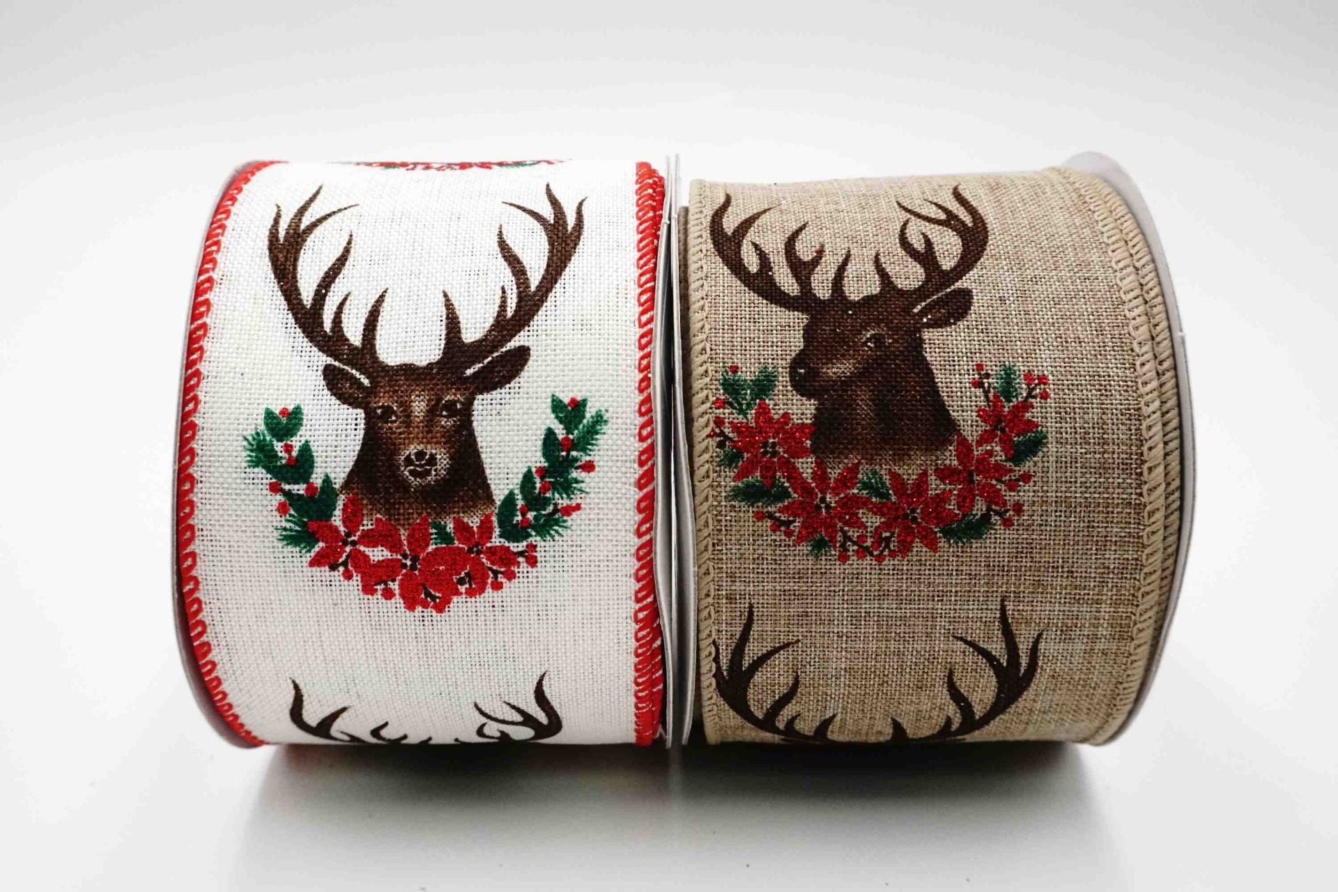 Reindeer with Wreath Ribbon 2.5
