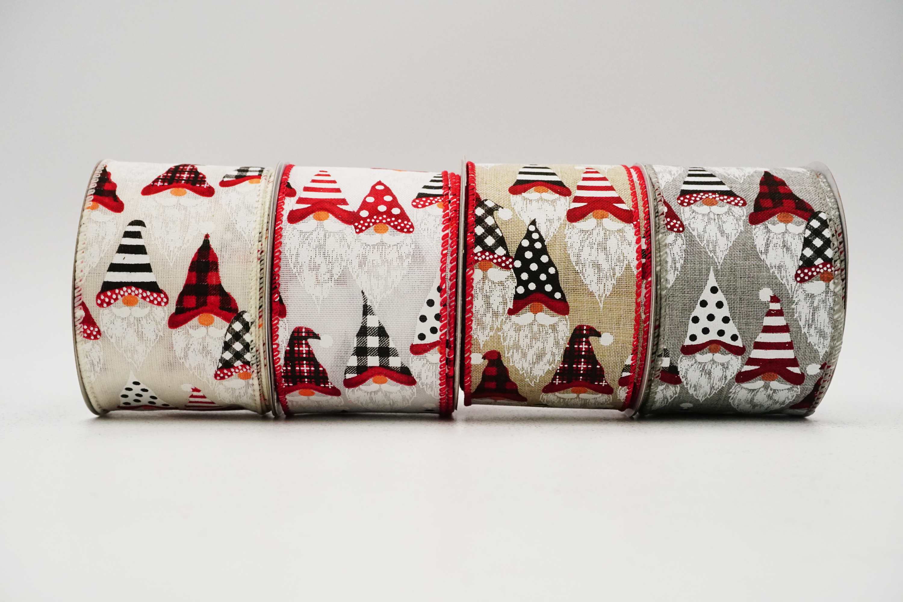 Santa Gnomes Wired Ribbon for Christmas Décor | KING YOUNG