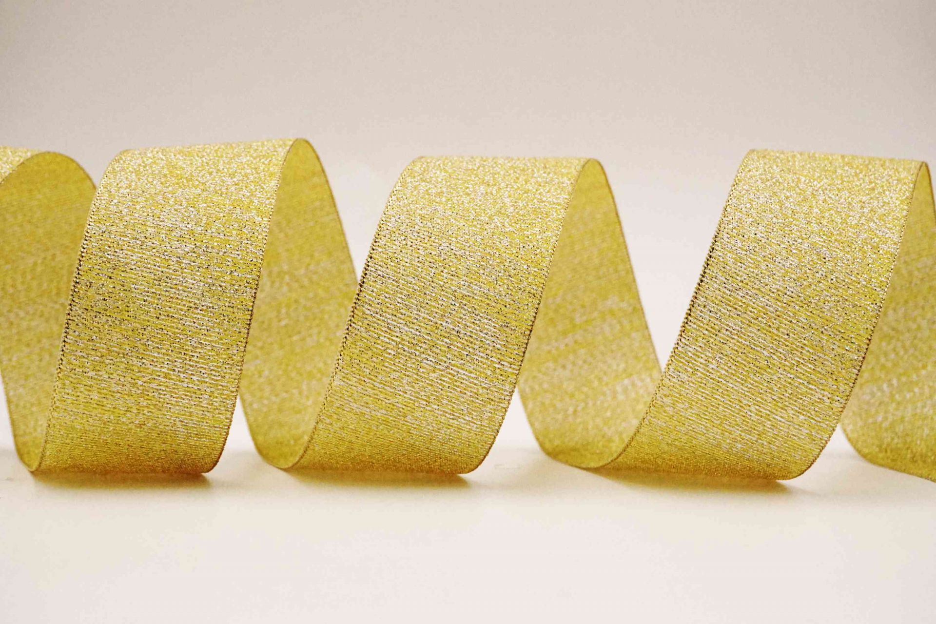 Shimmery Gold & Silver Metallic Ribbon 1.5