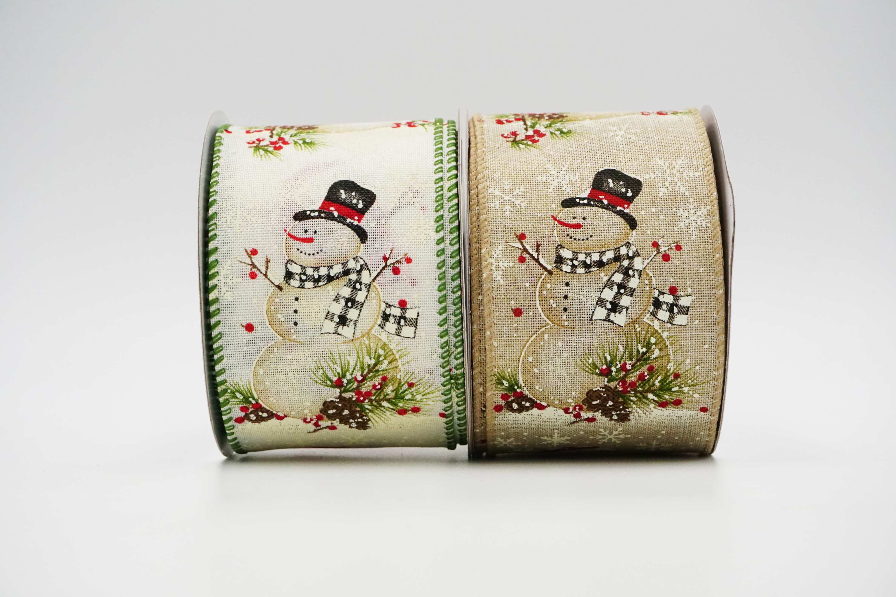 Snowman Party Wired Ribbon 2.5