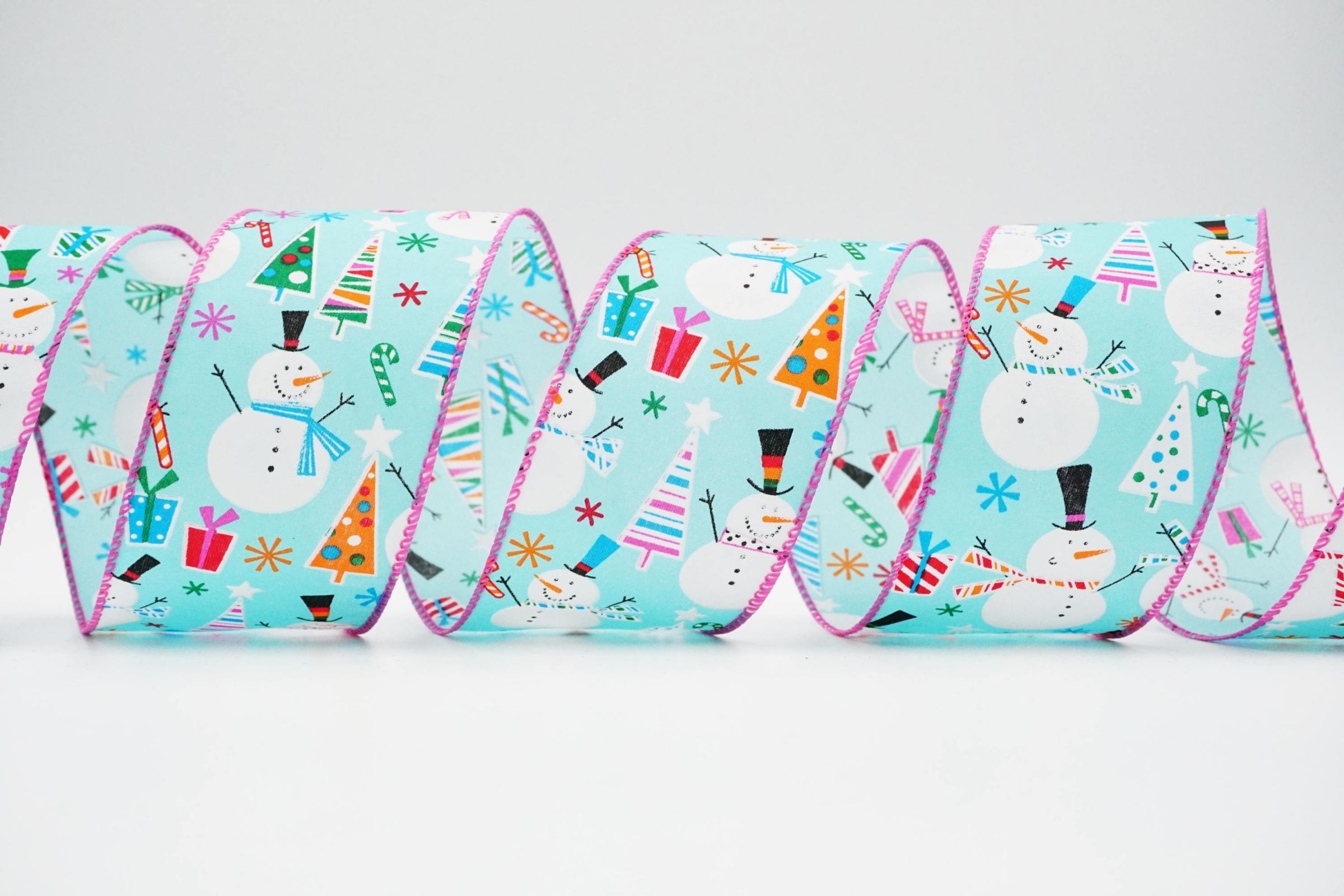 Snowman Party Wired Ribbon 2.5