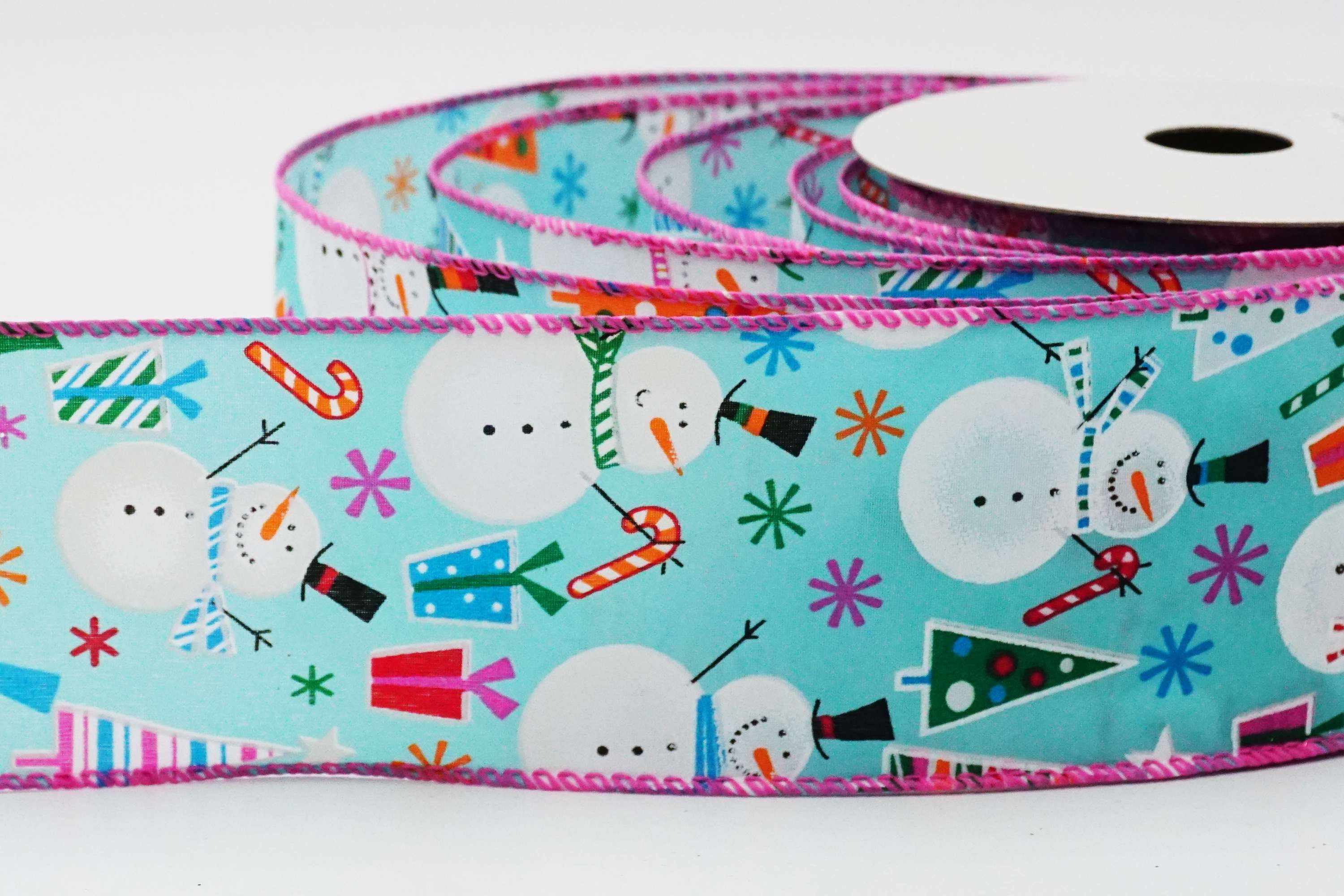 Snowman Party Wired Ribbon 2.5