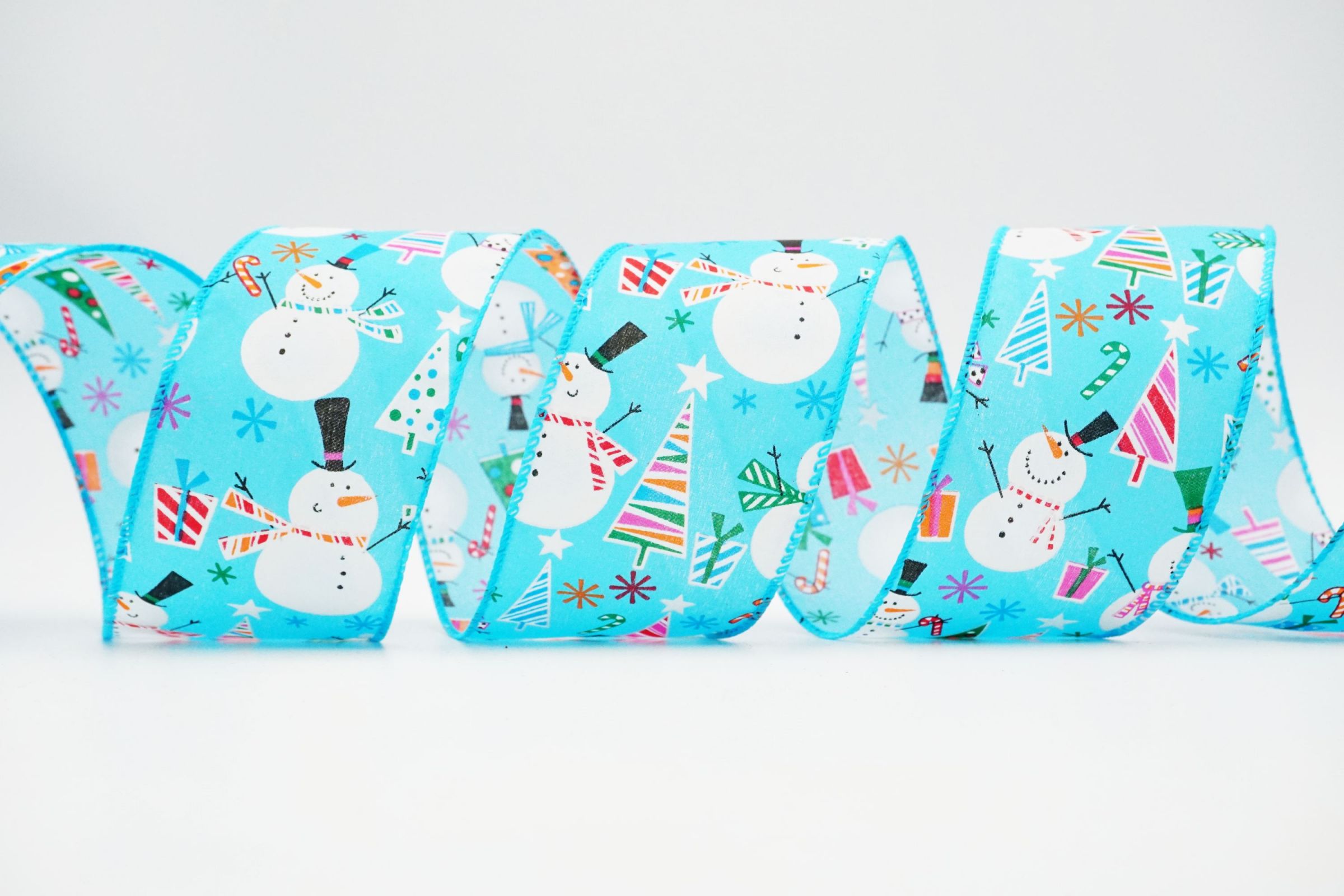 Snowman Party Wired Ribbon 2.5