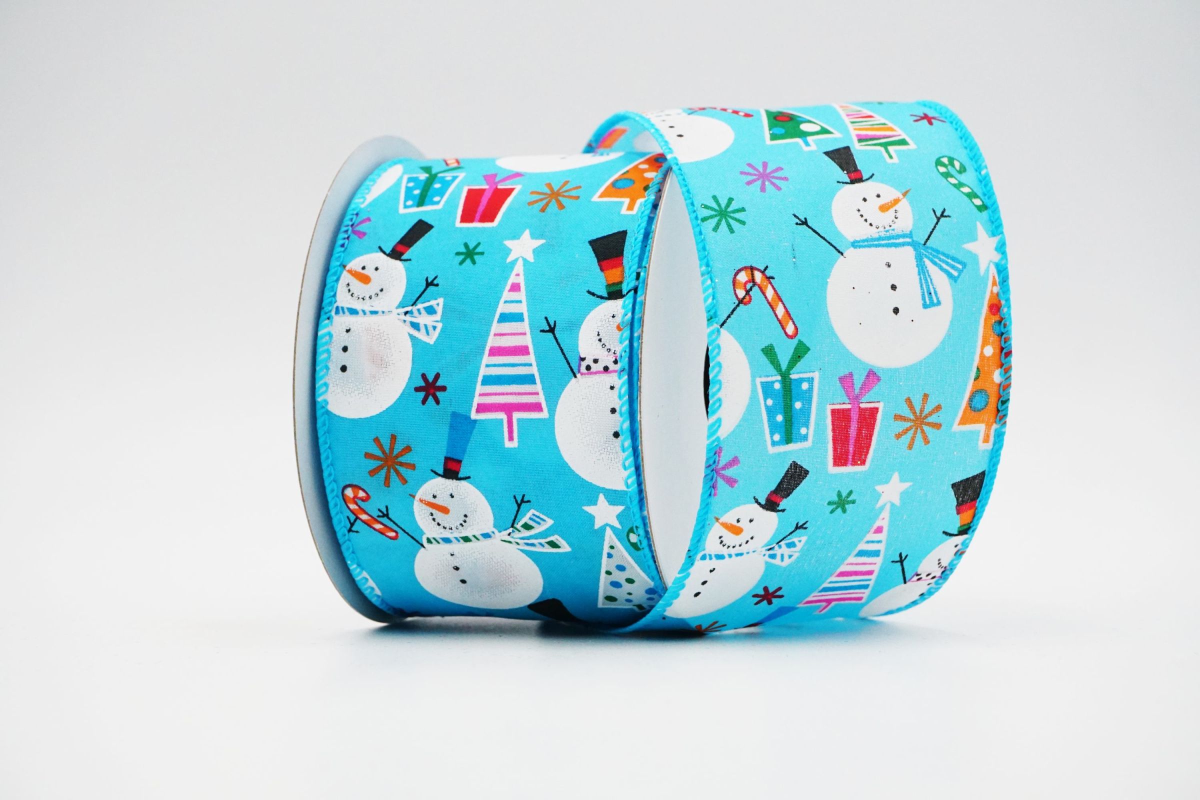 Snowman Party Wired Ribbon 2.5