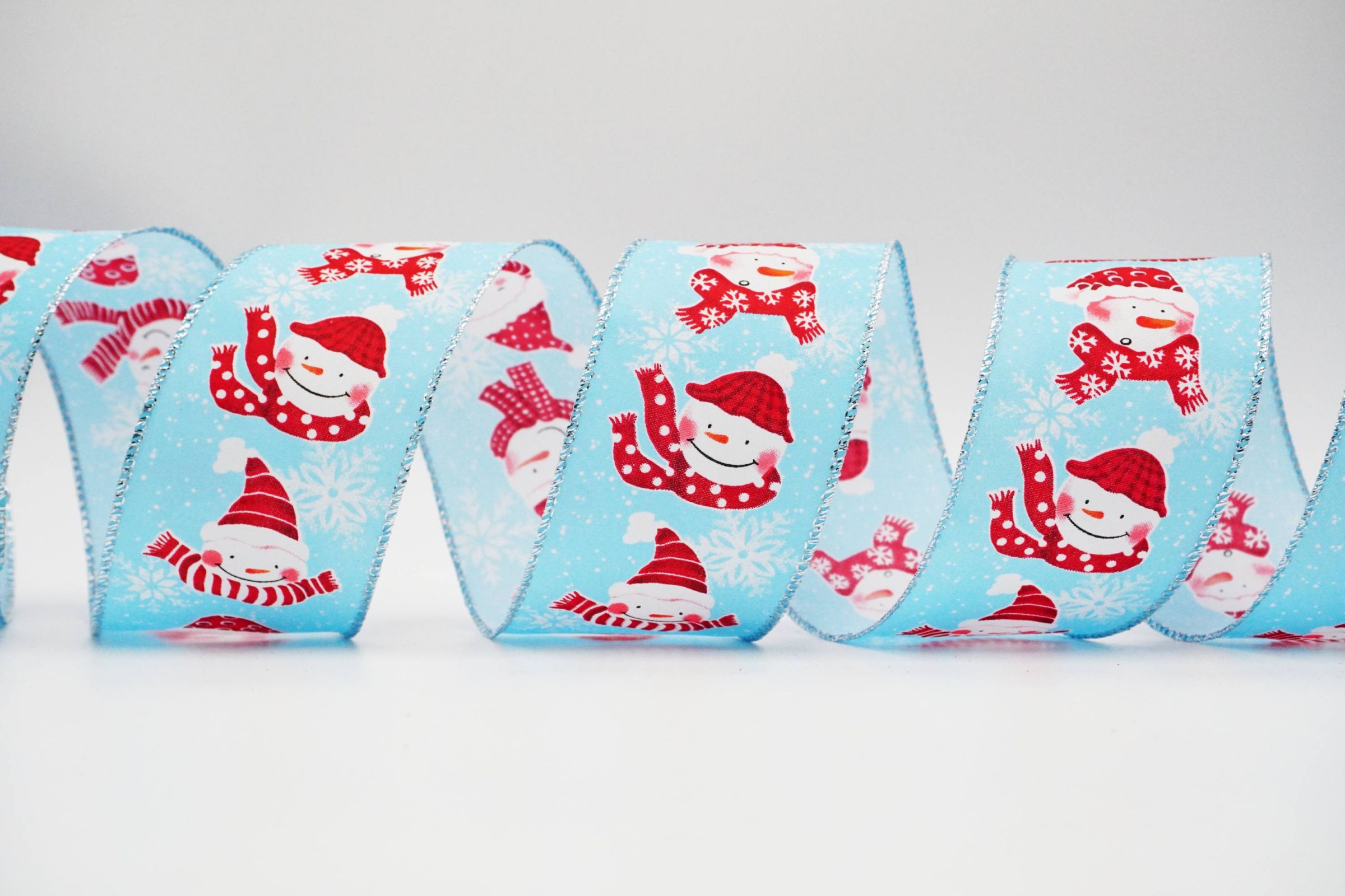 Snowman Christmas Ribbon | Elevate Your Crafts with Luxurious Satin Ribbons