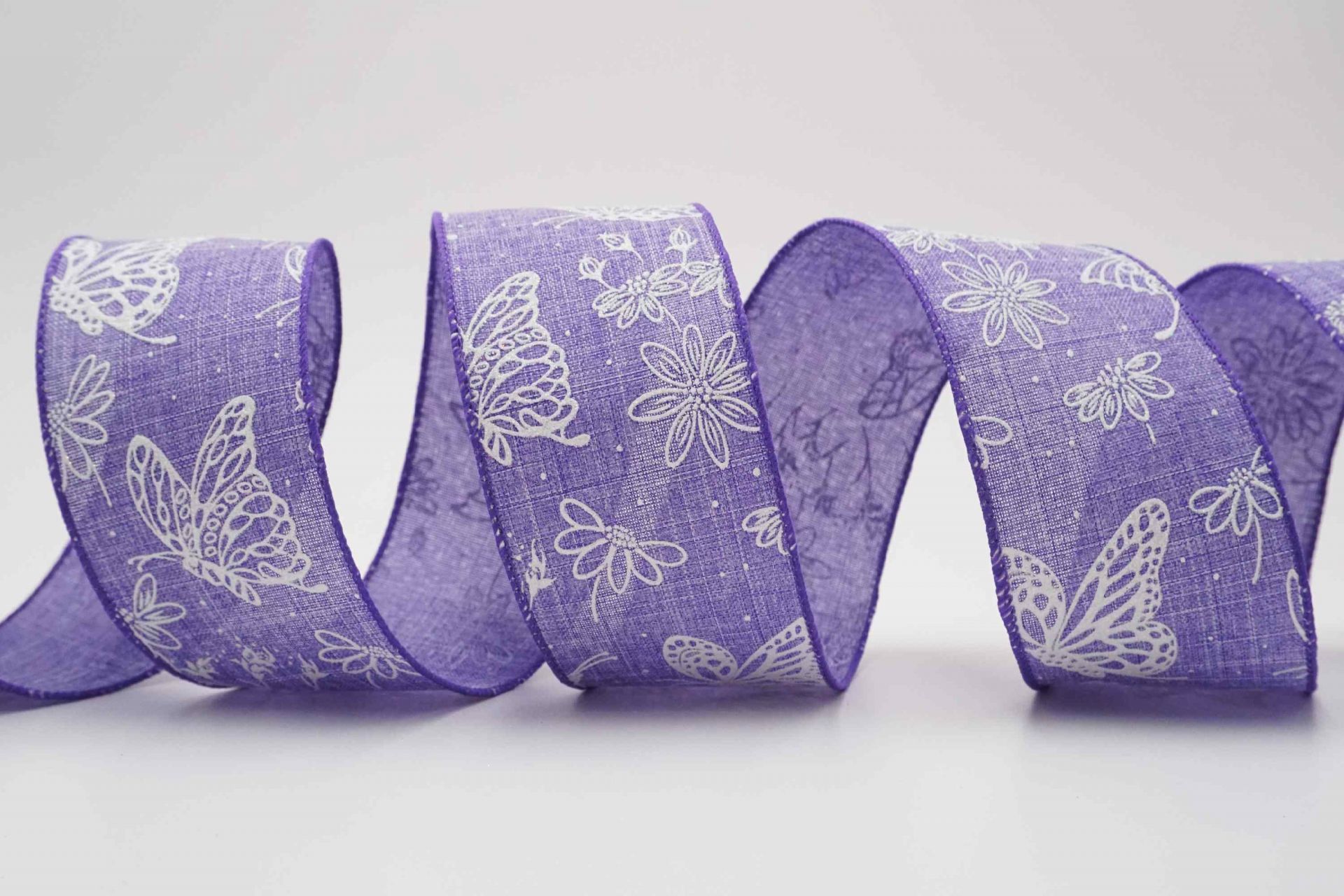 Flower Streaming Ribbon Spring Butterfly & Flower Wired Ribbon | KING YOUNG Decorative Ribbons