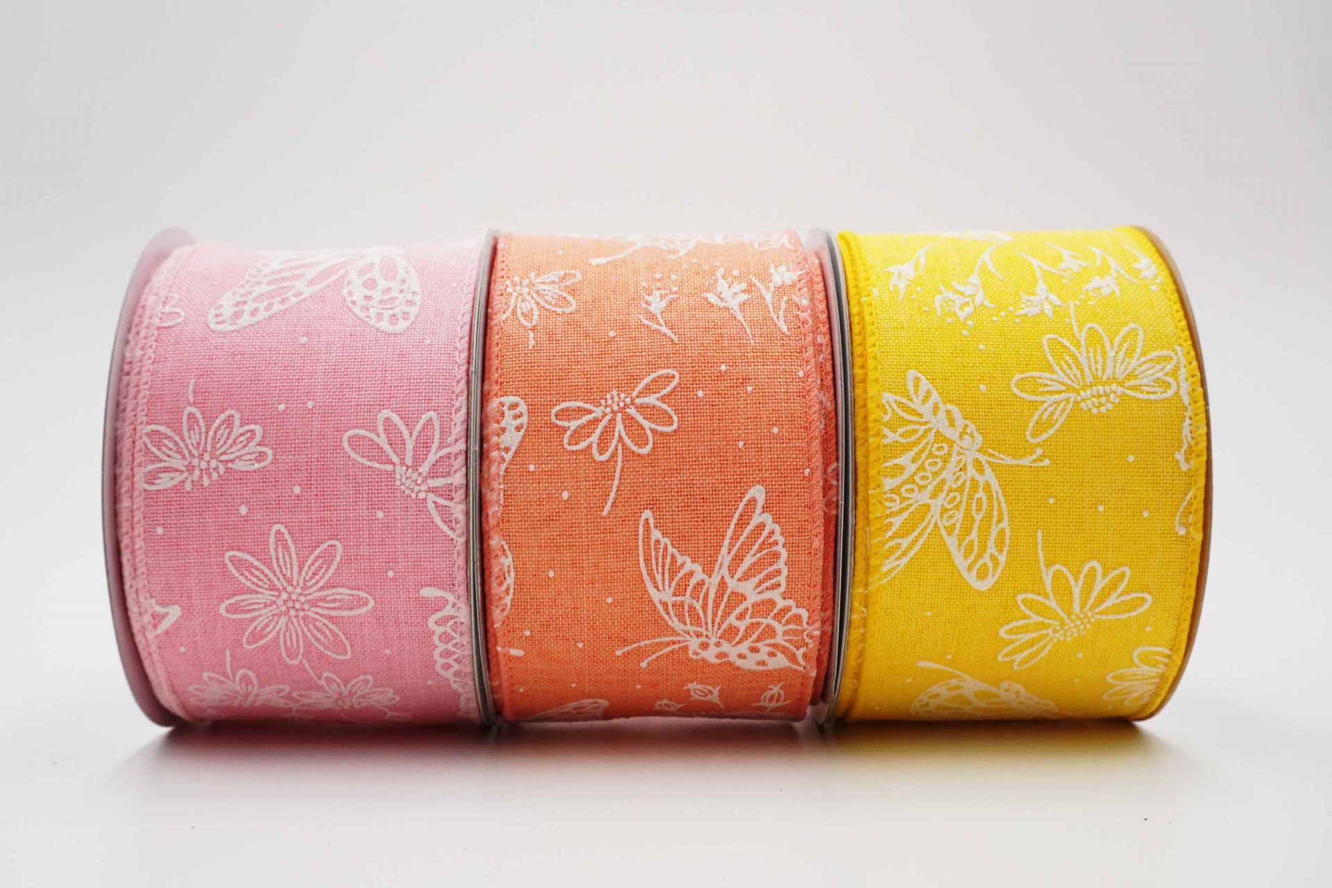 Spring Butterfly & Flower Wired Ribbon | KING YOUNG Decorative Ribbons