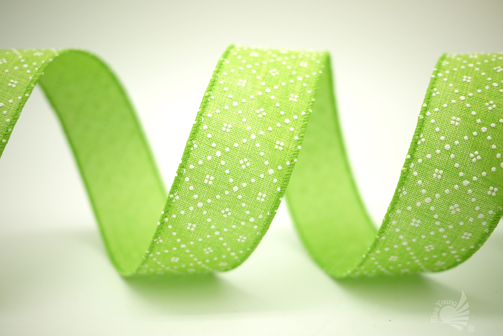 立体ドット粗麻リボン