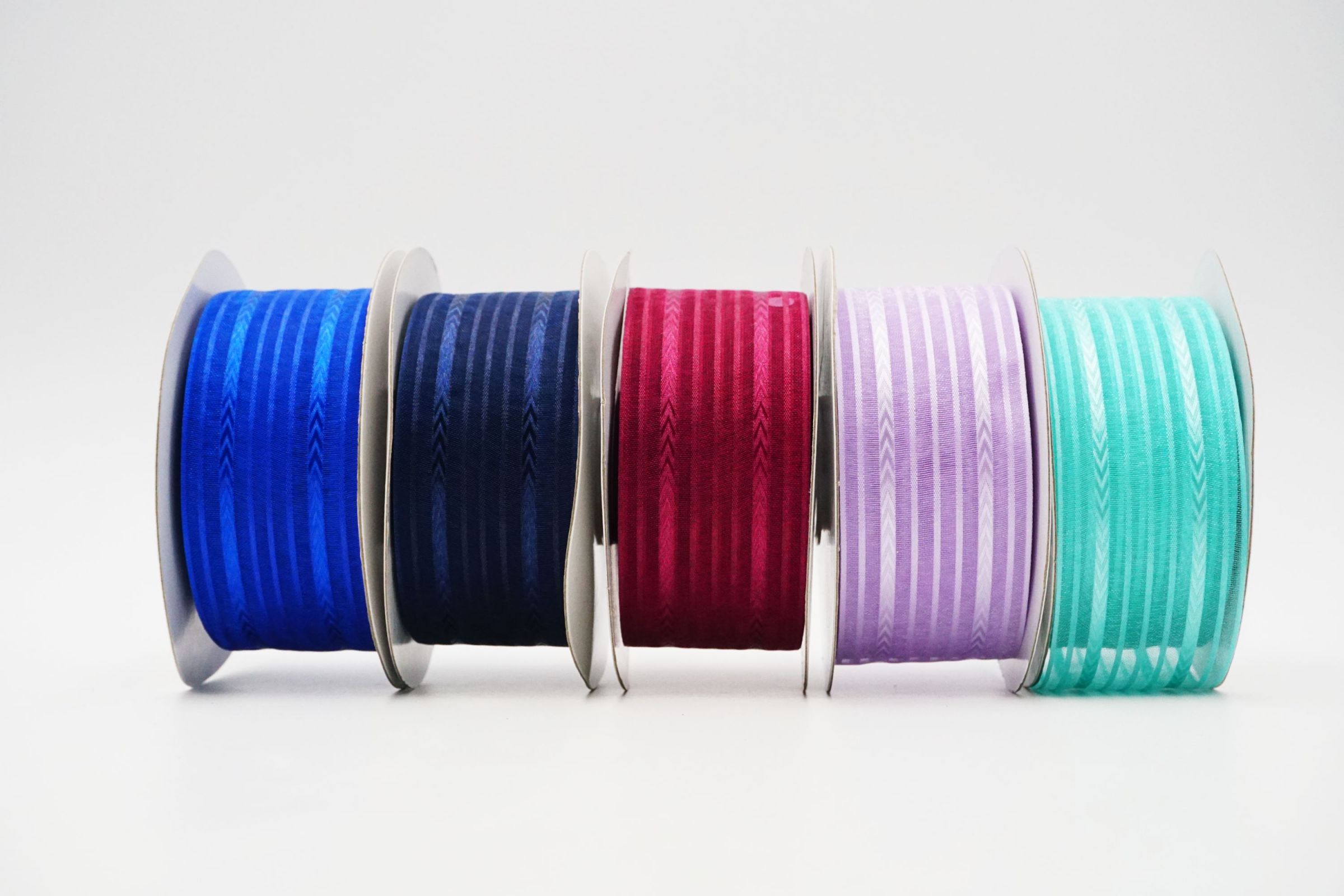 Striped Satin Sheer Ribbon 1.5