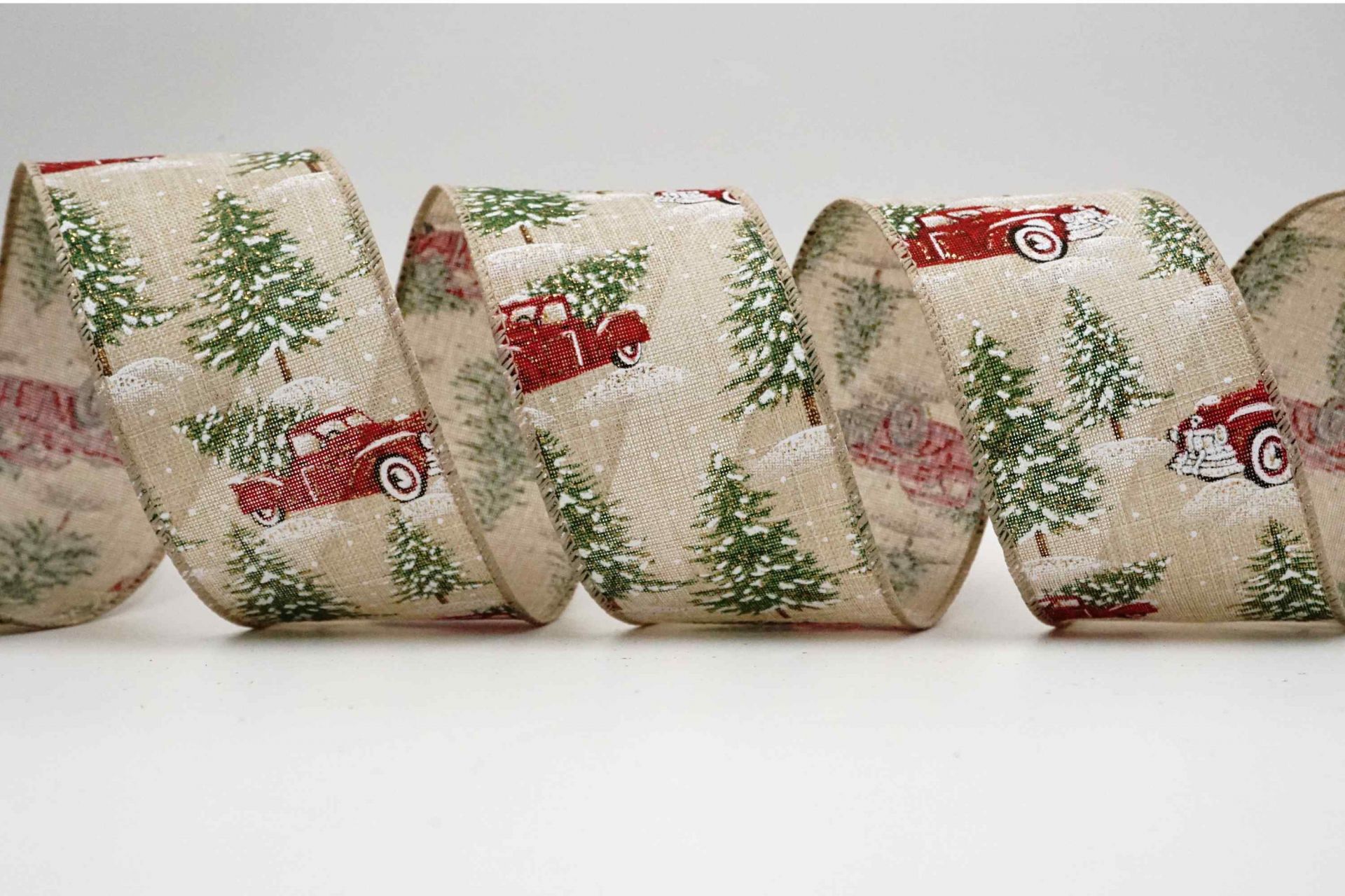 Truck in Forest Christmas Ribbon | Wired Design by KING YOUNG