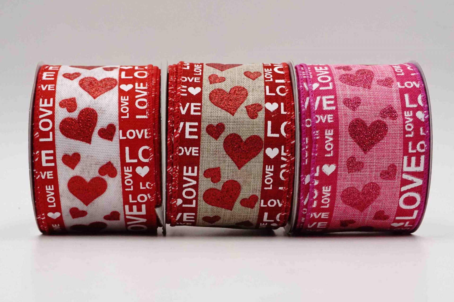 Valentine's Love Wired Ribbon 2.5