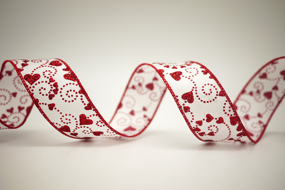 紅心緞面織帶