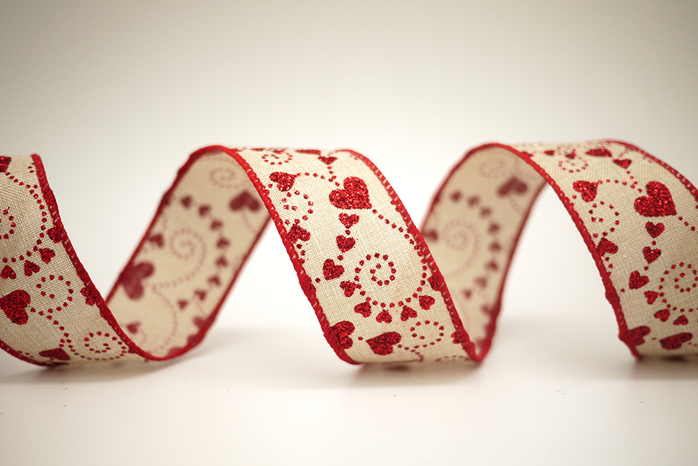 綿延紅心織帶