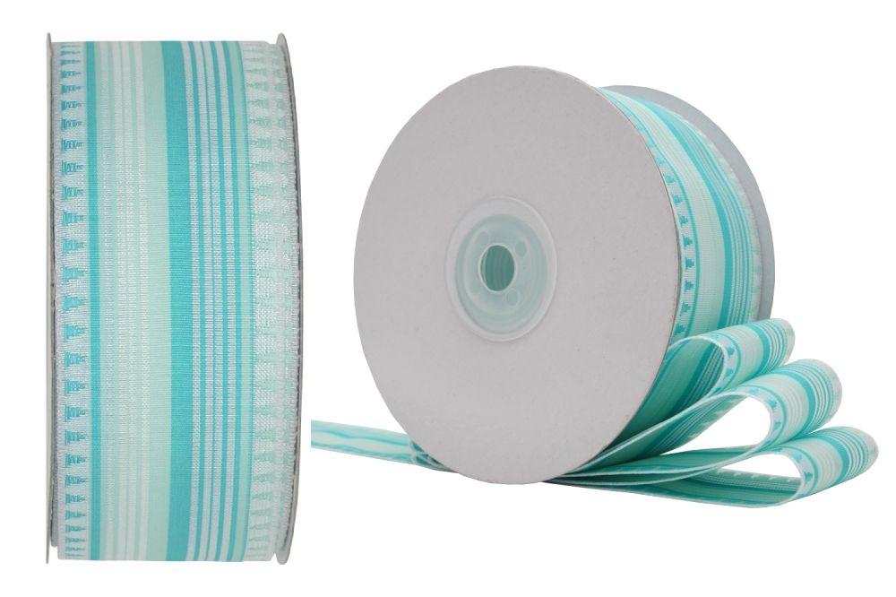 Woven Stripe & Triangle Ribbon 38mm | KING YOUNG Ribbon Manufacturer
