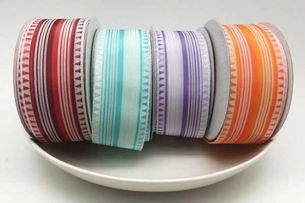 Traingular Ribbons Woven Stripe & Triangle Ribbon 38mm | KING YOUNG Ribbon Manufacturer