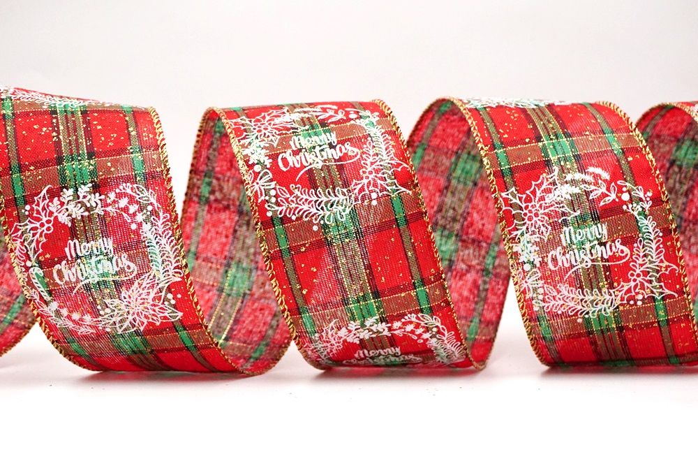 Christmas Burlap Ribbonfor Gift Wrapping,Red Truck Wired Ribbon Wreath Bows  for Christmas Tree 