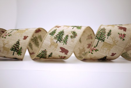 Wstążka z choinką, jeleniem i wiewiórką - Wstążka z choinką, jeleniem i wiewiórką