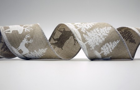 Wstążka z choinką i jeleniem - Wstążka z choinką i jeleniem