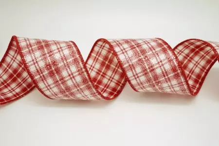 Biała Błyszcząca Krata Wstążka - Biała Błyszcząca Krata Wstążka