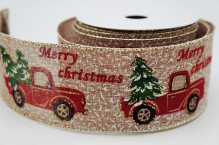 Piros teherautó karácsonyfa szalag - Piros teherautó karácsonyfa szalag