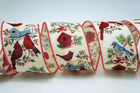 Лента с кардиналом и птичьим домиком - Лента с кардиналом и птичьим домиком