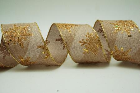 Блестящая лента со снежинками - Лента с блестящими снежинками