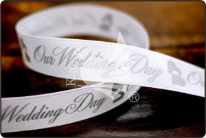 "Our Wedding Day" Satin Ribbon