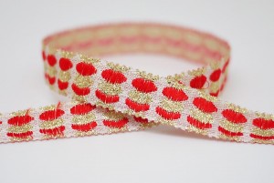 Red and gold festive ribbon - Red and gold festive ribbon (AA287)