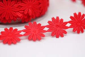 小花造型壓花緞帶