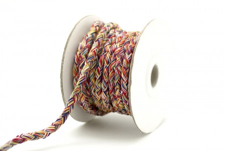 Cordón trenzado multicolor