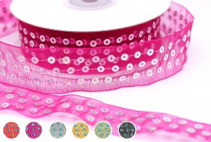 Sequins Sheer Ribbon - Sequins Sheer Ribbon