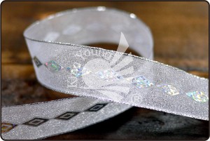 Sheer Ribbon with Diamond Sequins