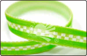 Checkered Center Velvet Ribbon - Checkered Center Velvet Ribbon