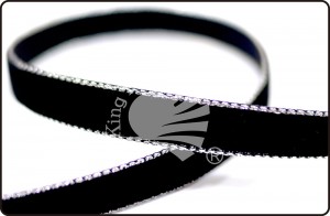 Silver Edge Velvet Ribbon - Silver Edge Velvet Ribbon