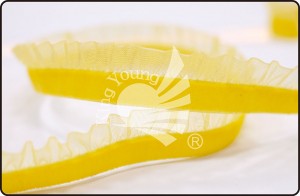 One-Side Ruffled Velvet Ribbon - One-Side Ruffled Velvet Ribbon