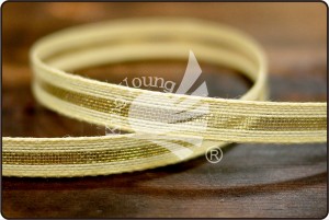 Jute & Metallic Stripe Ribbon - Jute & Metallic Stripe Ribbon