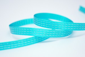 Metallic Stitching Lines Satin Ribbon - Metallic Stitching Lines Satin Ribbon