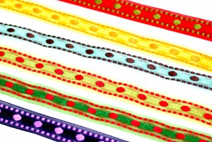 Dots & Stitching Woven Ribbon - Dots & Stitching Woven Ribbon