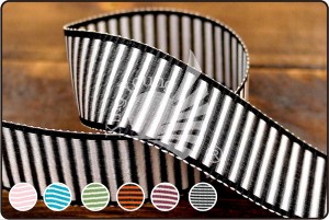 Bicolor Woven Stripe Ribbon - Bicolor Woven Stripe Ribbon
