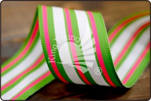 Woven Stripe Ribbon - Multi-colored Stripe Ribbon (K1204)