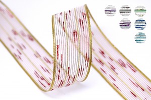 Bicolored retorta Yarn metallicum Ribbon